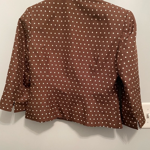 DONNA MORGAN Brown Poka dot Blazer - Picture 2 of 4